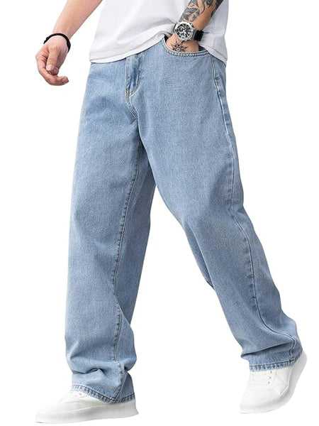 Blue Men Baggy Regular Fit Jeans