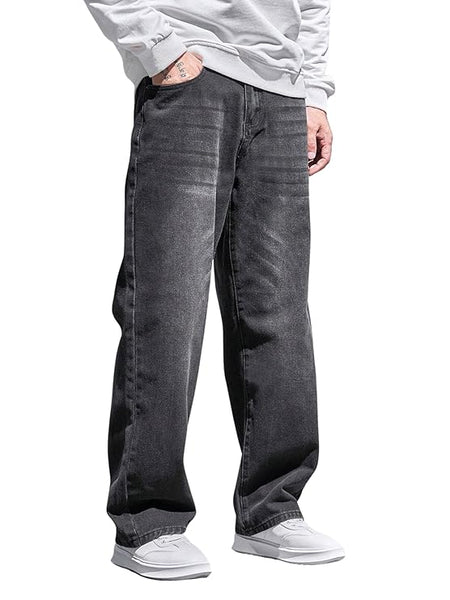 Black Men Baggy Regular Fit Jeans