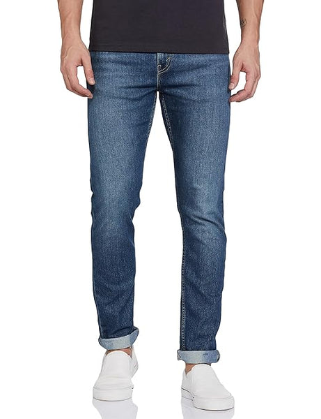 Blue Men Slim Tapered Fit Mid Rise Jeans