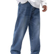 Blue Men Denim Oversized Loose Baggy Fit Jeans