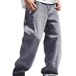 Grey Men Denim Oversized Loose Baggy Fit Jeans