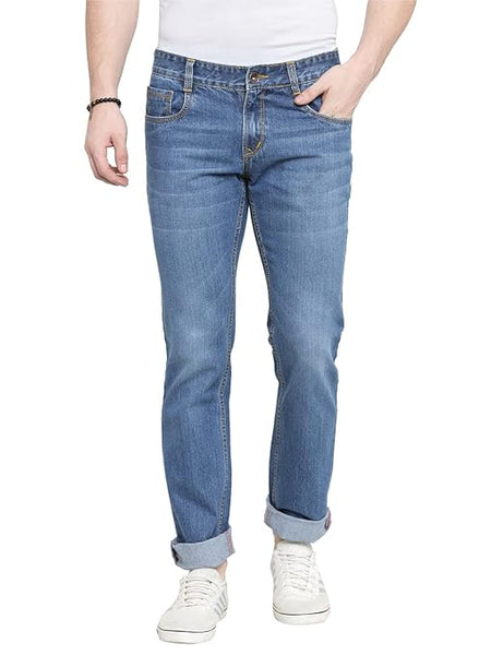 Blue Men Slim Fit Mid Rise Stretchable Casual Jeans