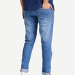 Men Cotton Lycra Blue Stretchable Jeans