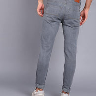 Comfy Men's Grey Slim Fit Denim  Stretchable Jeans