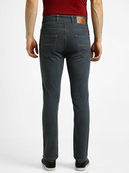 Classy Slim Fit Men Grey Denim Stretchable Jeans