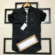 Men Black Normal Fit Full Sleeves Shirt