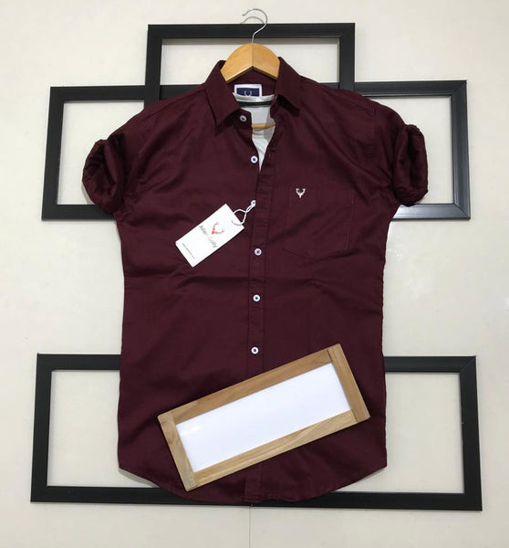 Purple Normal Fit Full Sleeves Men Shirt