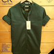 Dark Green Men Ben Collar Shirt