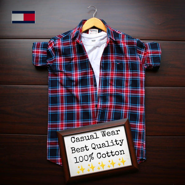 Multi Check Men Cotton Shirts