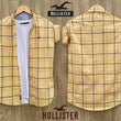 Classy Yellow Men Check Cotton Shirts