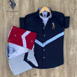 Navy Men Cotton Shirts