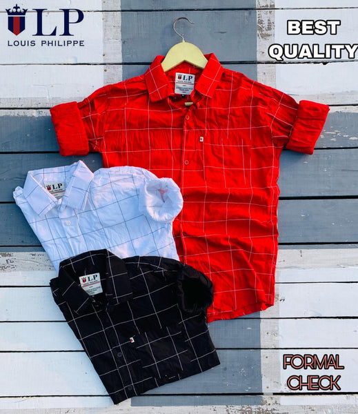 Men Red Check Slim Fit Shirts