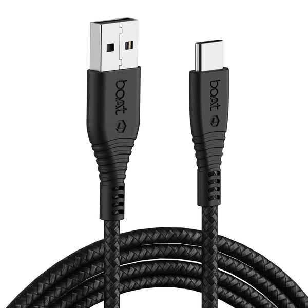 boAt USB Type C Cable 3 A 1.5 m A320  (Compatible with Mobiles, Tablets & any other device with type-c port, Black)