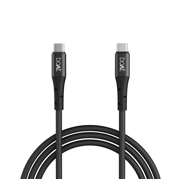 boAt USB Type C Cable 1.5 m Type C C300  (Compatible with Mobile, Tablet, Black)