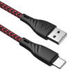 Zebronics USB Type C Cable 1.5 m ZEB-UT300  (Compatible with Mobile, Red + Black)