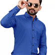 Men Blue Regular Fit Collar Formal Shirt