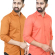 Pk 2 Men Regular Fit Solid Casual Shirt