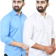 Men Regular Fit Solid Casual Shirt Set 2