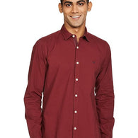 Maroon Men's Slim Fit Shirt