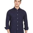 Elegant Blue Men's Slim Fit Shirt