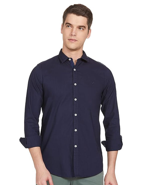 Elegant Blue Men's Slim Fit Shirt