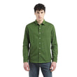 Green Men's  Slim Fit  Solid Shirt