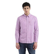 Purple Men's  Slim Fit  Solid Shirt