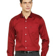 Maroon Regular Fit Men Formal Shirt