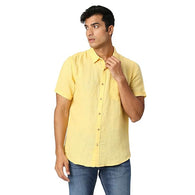 Classy Yellow Men Short Sleeve Regular Fit Shirt