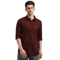 Classy Maroon Men  Slim Fit Shirt