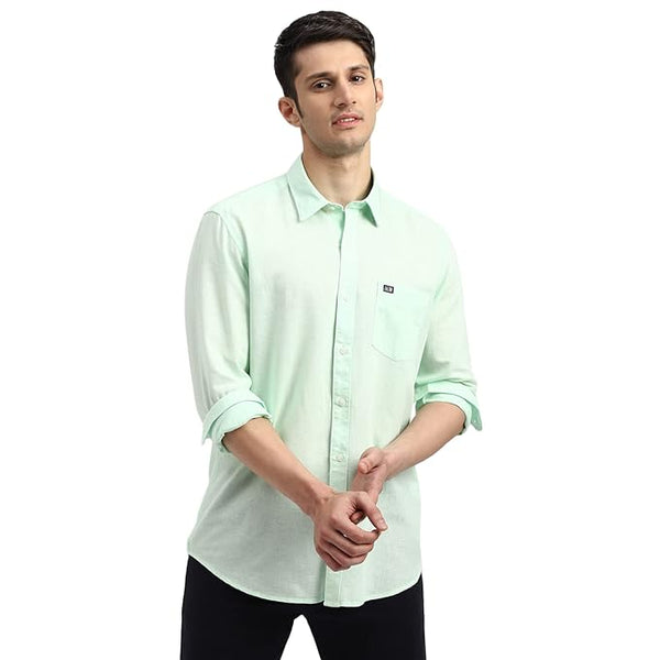 Stylish Green Men  Slim Fit Shirt