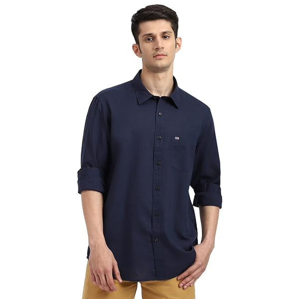 Classic Navy Men  Slim Fit Shirt