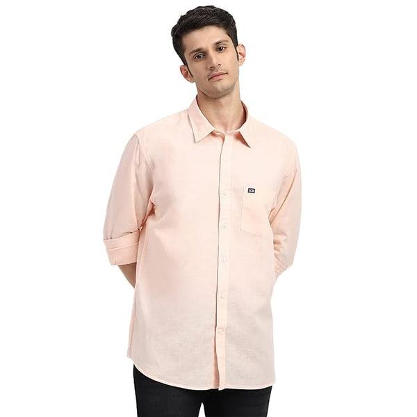 Peach Men  Slim Fit Shirt