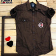 Classic Men Brown Heavy Cargo Shirts