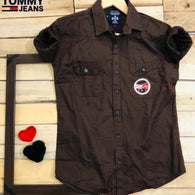 Classic Men Brown Heavy Cargo Shirts