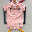 Pink Full Sleeves Cargo Shirts