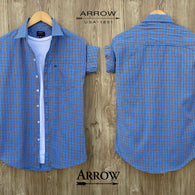 Blue Check Cotton Shirts