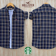 Navy Check Cotton Shirts