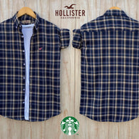 Navy Check Cotton Shirts