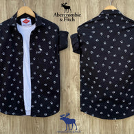 Black Printed Cotton Shirts