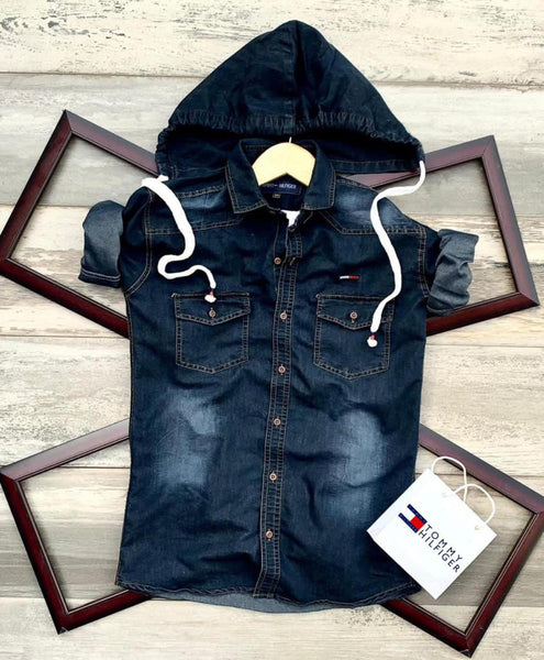 Navy Denim Detachable Shirts