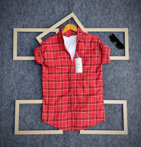 Classic Red Check Cotton Shirts