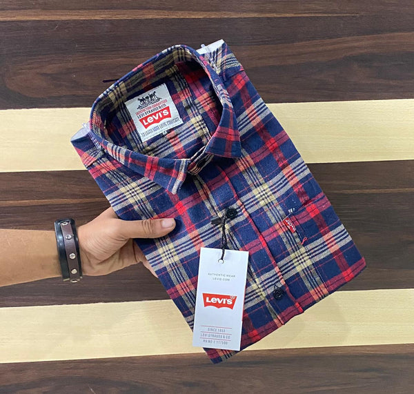 Classic Blue Check Regular Fit Shirts