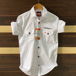 White Cotton Cargo Shirts