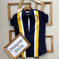 Navy Full Sleeves Designer Shirts