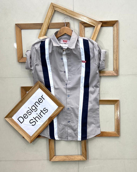 Designer Grey Full Sleeves Shirts