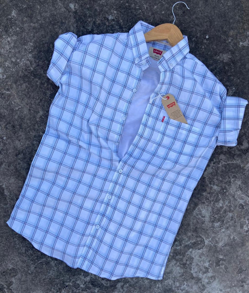 Stylish White Check Men Shirts