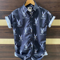 Designer Men Navy Floral Printed Shirts