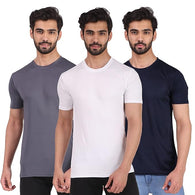 Combo 3 Men Round Neck Regular Fit T-Shirt