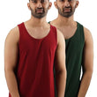 Stylish Pk 2 Men Cotton Solid Gym Vest Sleeveless Tshirt